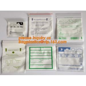 medical packaging plastic sterilized medical Zip lockk bag, block writable zip lock drug medical envelope bags, packaging