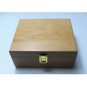 Lacquered Unfinished Wood Gift Packaging Boxes , Watch Display Wooden Box With Lock