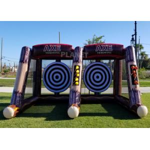 China Flying Single / Double Size Interactive Game Inflatable Axe Throwing Carnival Game For Sale supplier