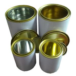 China 1 Gallon Paint Pail Bucket 0.21mm 4 Color Tin Pail With Lid supplier