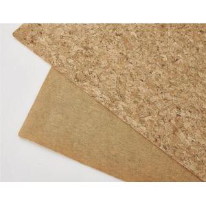 China Cork Leather with Natural Cork Veneer and PU Backing for Bag, Sofa, Wallet etc supplier