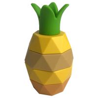 China Customized Children'S Educational Toy 5pcs Pineapple BPA Free Silicone Stacking Toy on sale