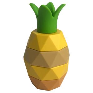 Customized Children'S Educational Toy 5pcs Pineapple BPA Free Silicone Stacking Toy