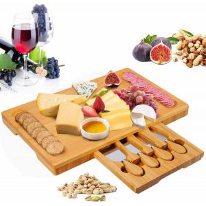 Large Premium Bamboo Cheeseboard For Charcuterie Wine Meat