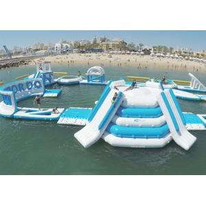 China Eco - Friendly Giant Inflatable Floating Water Park / Inflatable Aqua Park For Sea supplier