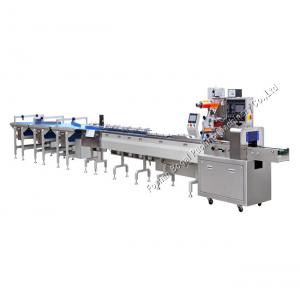 Full Automatic High Speed Cookie Packaging Machine / Electric Small Flow Wrapping Machine