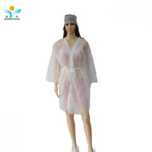 China S-4XL SMS Disposable Kimono Clothing Gowns Knee Length For Beauty Salon supplier