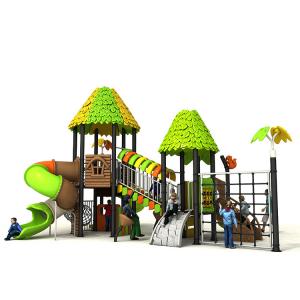 China Preschool Plastic Slide Outdoor Playground Equipment For Children Play Set supplier