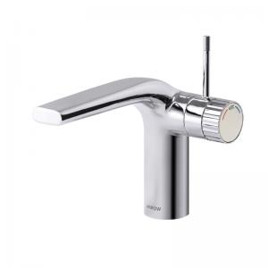 Brass Single Handle Bathroom Faucet In Chrome Finish