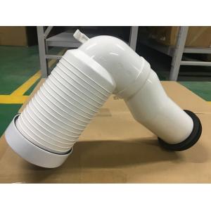 White Smooth Toilet Pan Connector , Discharge Mode 90 Degree Pan Connector
