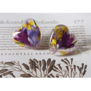 Best Seller Dancing Butterfly Heart Shape Purple Color Crystal Earrings 925 Silver For Sale