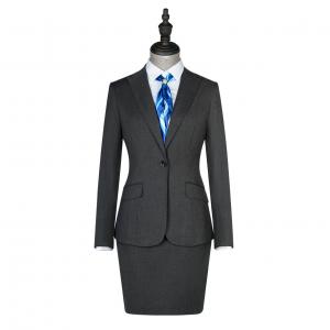 China Ladies Business Office Formal Skirt Suit Set 2 Pieces Blazer and Skirt Quantity 1000 supplier