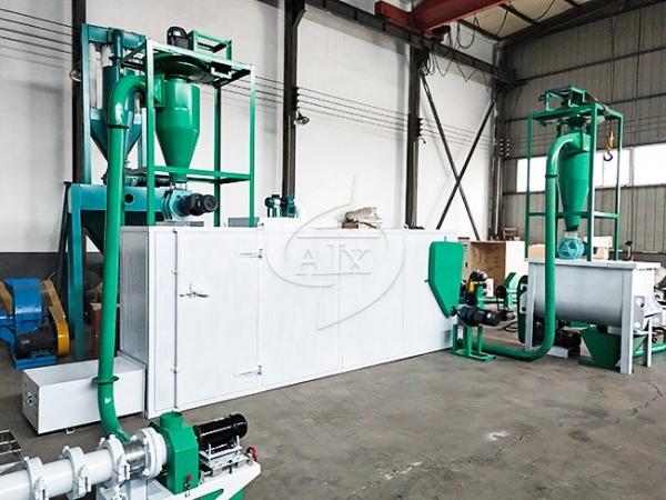 Electric 2000kg/H Floating Fish Feed Production Line For Feed Factory