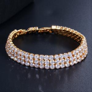 Fashion Square Created CZ Crystal Bangles Bracelets for Ladies Silver Color Women  Bracelets Wedding Jewelry  Bracelets