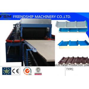 China 5 Ribs Covered 1000mm PU Sandwich Panel Production Line With Double-Belt Conveyor supplier