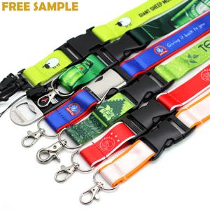 China Personalized Printing Flat Polyester Lanyards Eco friendly with Detachable clip supplier