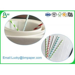 China 100% Wood Pulp 60gsm 120gsm Food Grade Straw Paper Roll With 14mm 15mm Width supplier