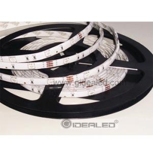 China SMD5050 RGB color changing LED strip, 30leds per meter white PCB flexible LED strip IP65 supplier
