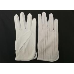 China Micro Fiber Palm Anti Static Gloves 75D Non Toxic Materials With Polyester Binding wholesale