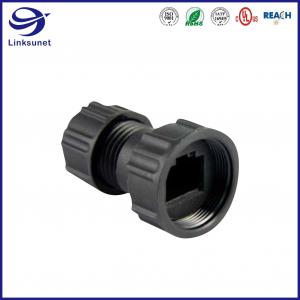 China RJ45 8pin IP67 Black Waterproof Circular Connector For Automatic supplier