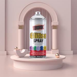 China Aeropak 400ml Red Glitter Aerosol Spray Paint , DIY Acrylic Spray Paint supplier