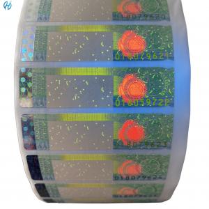 Holographic Tax Stamp Sticker with Color Shift/Color Change Security