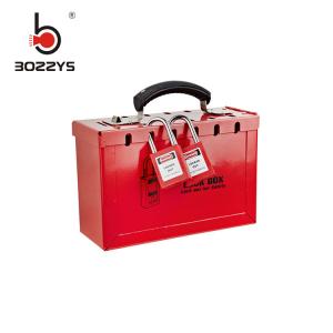 Industrial Safety Group Lockout Box , Wear Resistant Lockout Key Box Red Color