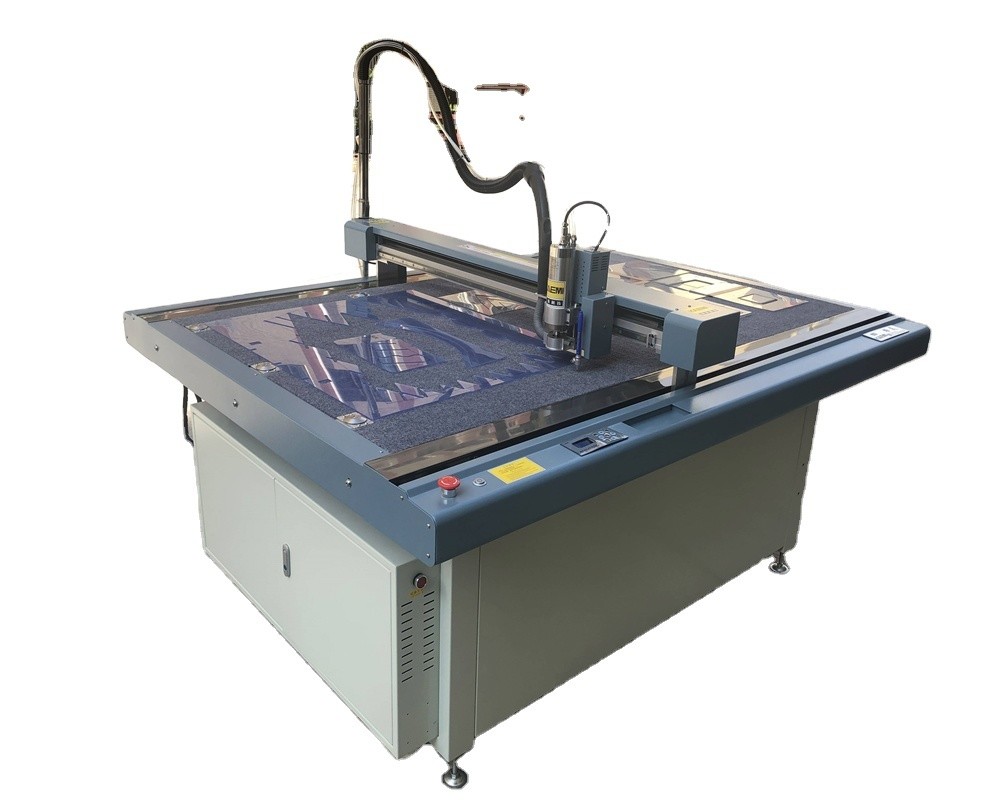Máquina de corte de caixa de prata de quadro azul duplo uso para padrão de papel e modelo de costura