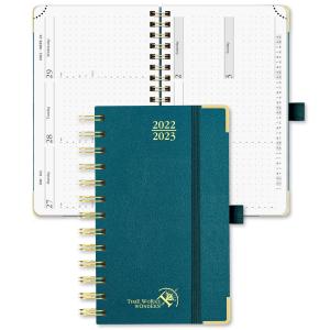 4.33'' x 6.69'' Hardcover Weekly Planner 2022 2023 Paficic Green