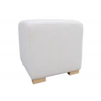 China Polyester Fabric Storage Foot Stool Beige Original Colour Square Foot Stool on sale