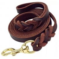 China leather slip lead for dogs Training 4/6 ft Length 3/5 inch Width for Medium and Large Dogs on sale