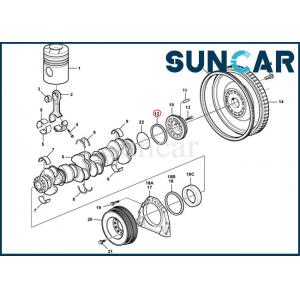 High-quality Wear-resistant Crankshaft Oil Seal VOE20441481 Volvo For EC700B DEUTZ D16C D16E D13