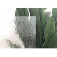 Rain Patterned Glass For Doors Window , Artistic Opaque Patterned Glass Rough grind  finish edge  Glass Block