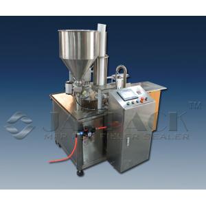 Plastic Cup Filling Sealing Machine Liquid Sauce Form Fill Seal Touch Screen Operation