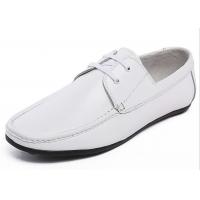 China White Cow Leather Business Casual Shoes , Original Design Modern Mens Slip On Loafers on sale
