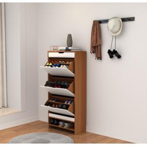 Shaker Door Shoe Storage Cabinet Retro Style With Shoe Rack