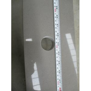 China Quartz Stone Slab Countertop Solid Surface 30mm Thickness Gray Kitchen Countertops supplier