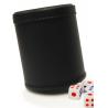 Leather Dice Cup With Mini Camera / Casino Magic Dice Inside See Through The