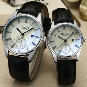 China Womens Ladies Simple Watches Leather Scratchproof Analog Quartz Couple Wrist Watch Clock Gift supplier