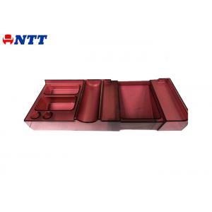 China Mirror Polish Plastic Cover Mold Injection R PET Colorful Pen Box Card Case Desk Organizer wholesale