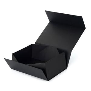 China Custom Printed Luxury Black Magnetic Gift Box Wholesale Gift Boxes With Magnetic Lid supplier
