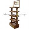 Wooden Display Stands Veneer Finishing 4 / 5 Tiers Drinks Visual Merchandising