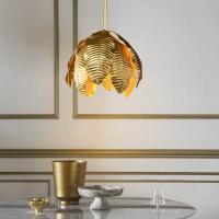 China Gold Single Modern Pendant Light Kitchen Decorative Pendant Light on sale