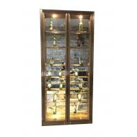 China Black Glass Temperature Controlled Stainless Steel Wine Cabinets For Liquor Store Decoration on sale