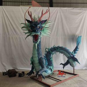 China Alive Sound Realistic Animatronic Animals Chinese Mythical Creatures Green Dragon supplier