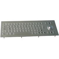 IP65 Waterproof Compact Stainless Steel Keyboards with Trackball Rugged  for Industrial Kiosk outdoor