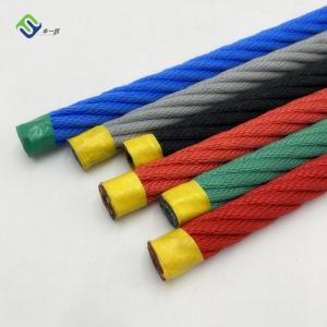 China Outdoor 16mm 6 Strand Nylon Combination Playground Rope With Multi Colors supplier