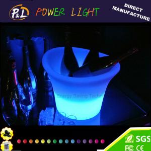 China Bar Furniture Rechargeable Illuminated LED 2 Lips Ice Bucket supplier