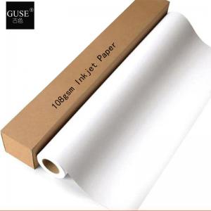 36'' Large Format Matte Coated Inkjet Paper 128gsm For Inkjet Printer