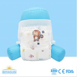 China Super Absorbent Disposable Soft Cloth Like Film Baby Pull Up Pants supplier